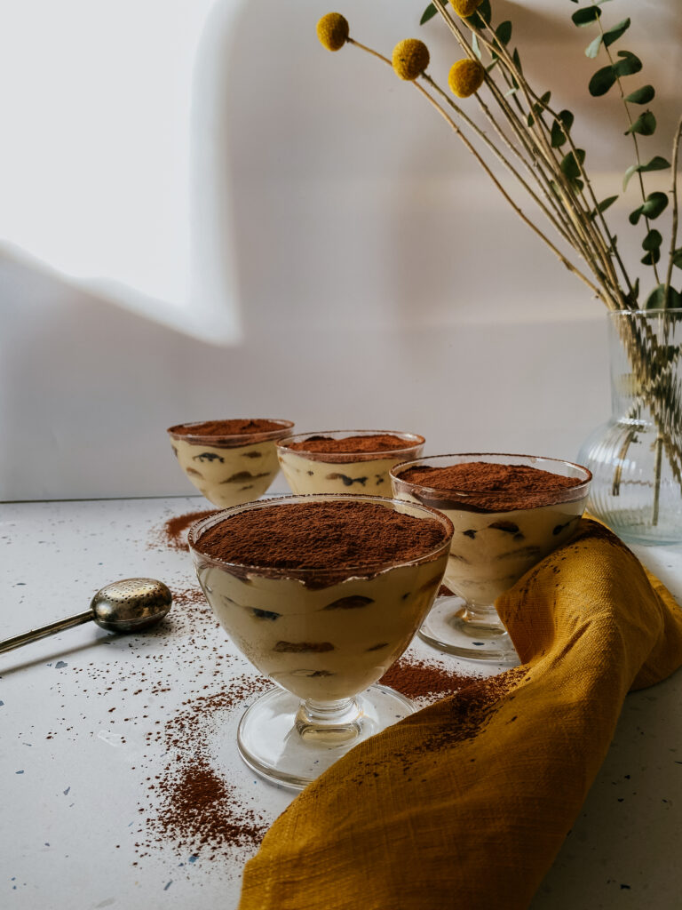 tiramisu in a glass detail